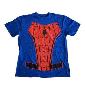 Marvel Spider-Man Home Coming T-Shirt Men XL Classic Blue Hero Cosplay 3D Print